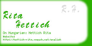 rita hettich business card